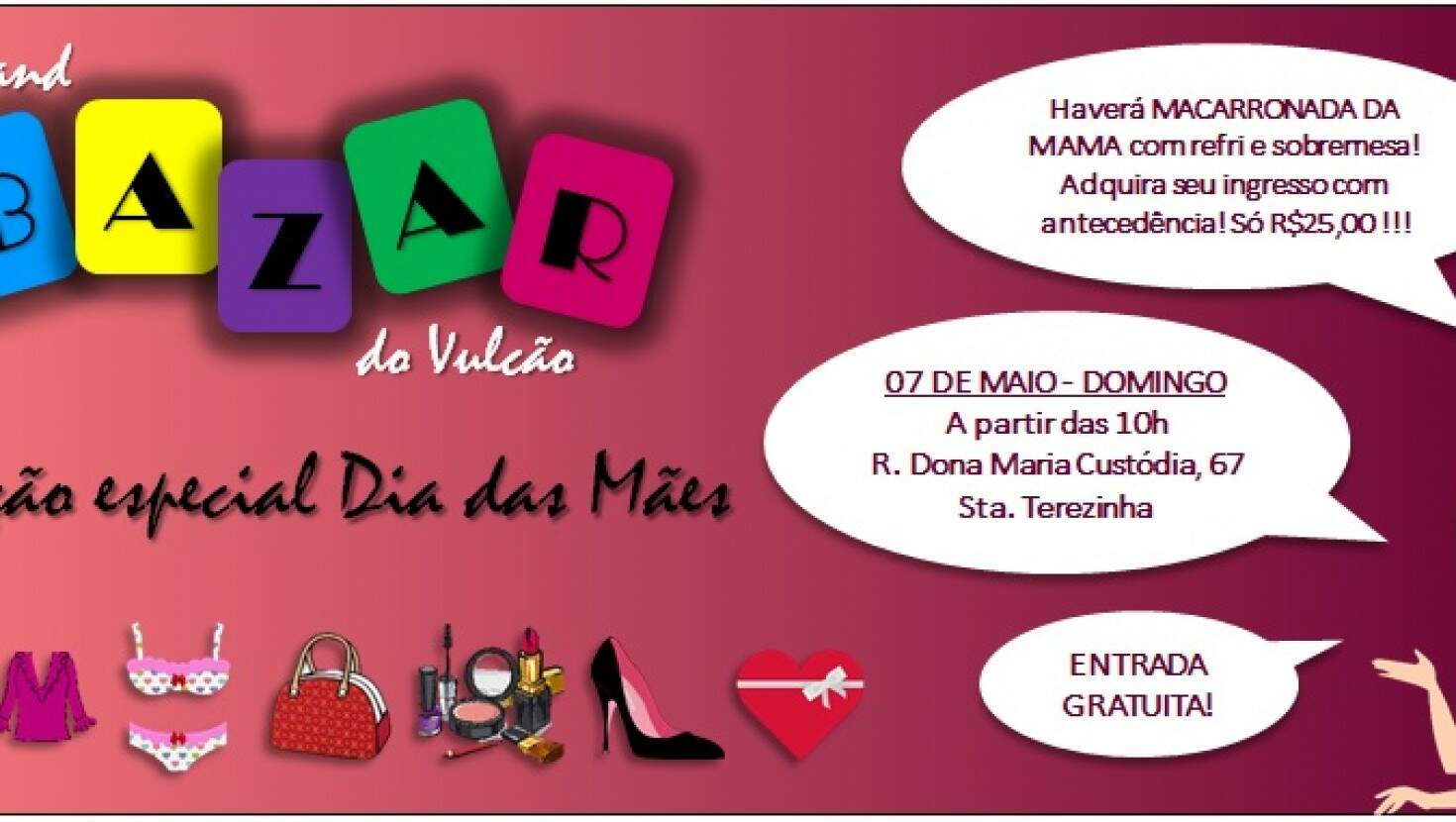 Bazar dia das mães